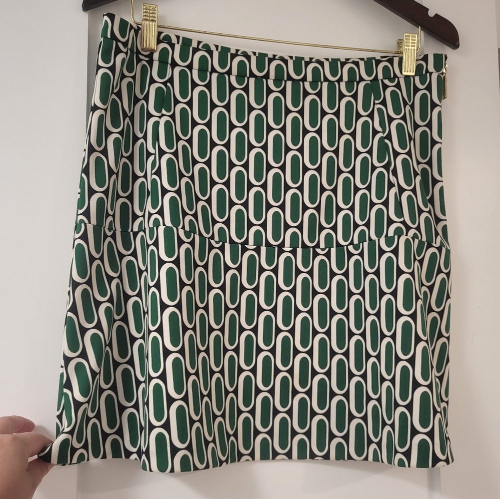 Michael Kors Green Palmetto Skirt Sz 10